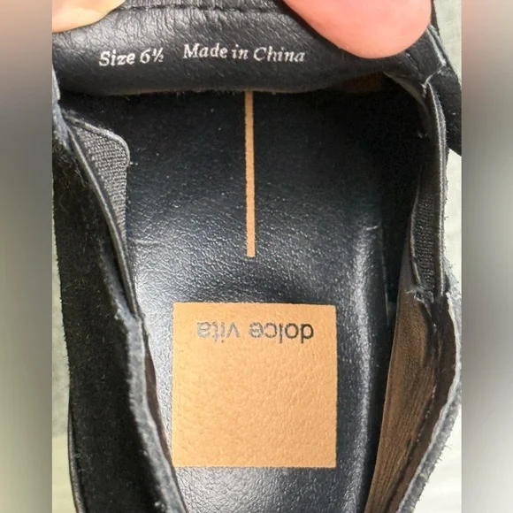 Dolce Vita Black Suede Chukka Boots Size 6.5 - Picture 6 of 6